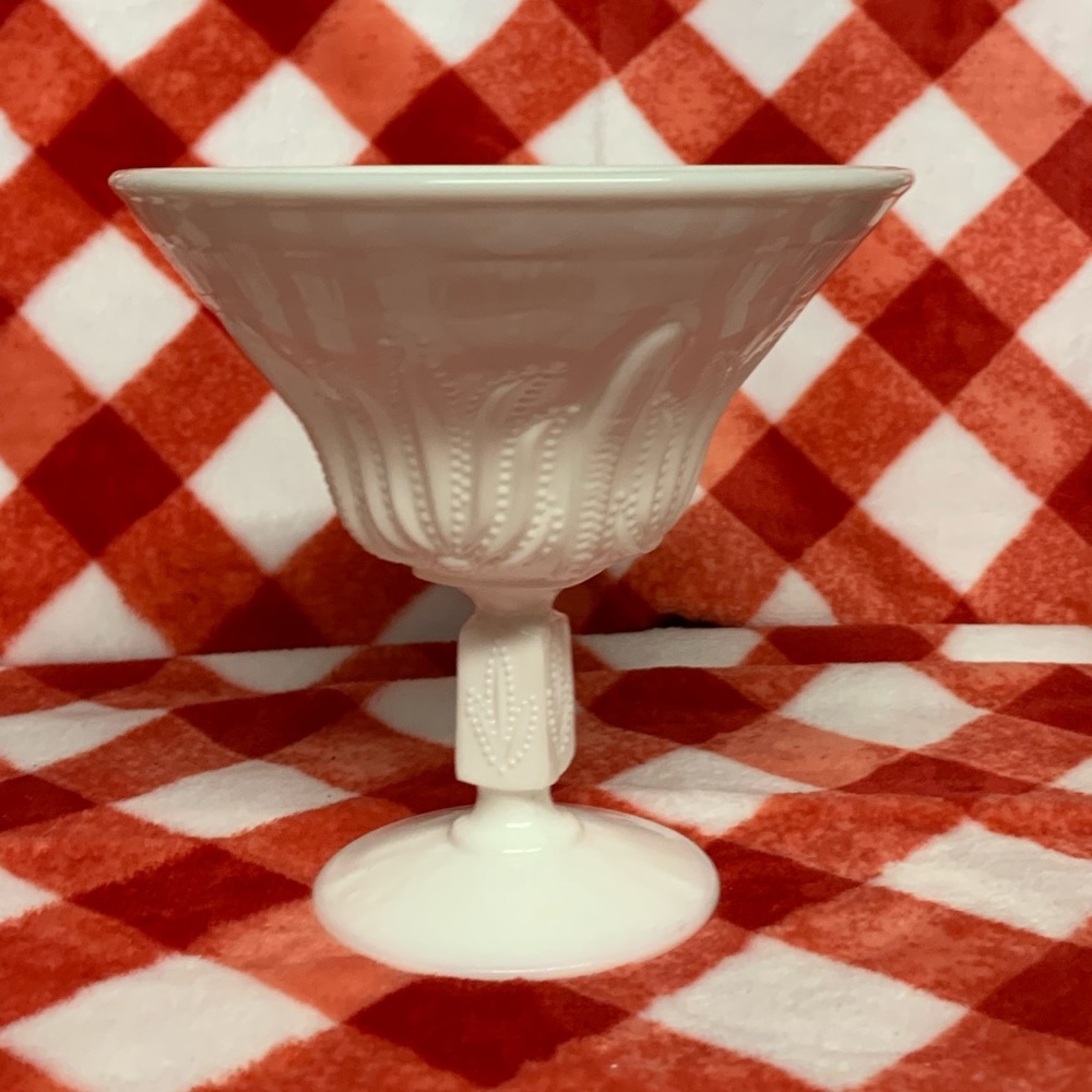 Vintage Milk Glass Pedestal Bowl